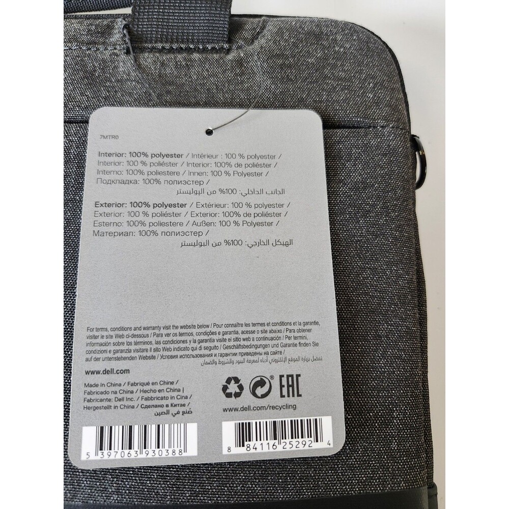 New Dell Pro Sleeve 13 Notebook Laptop Carrier Bag Gray & Black 7MTR0 - Picture 10 of 11